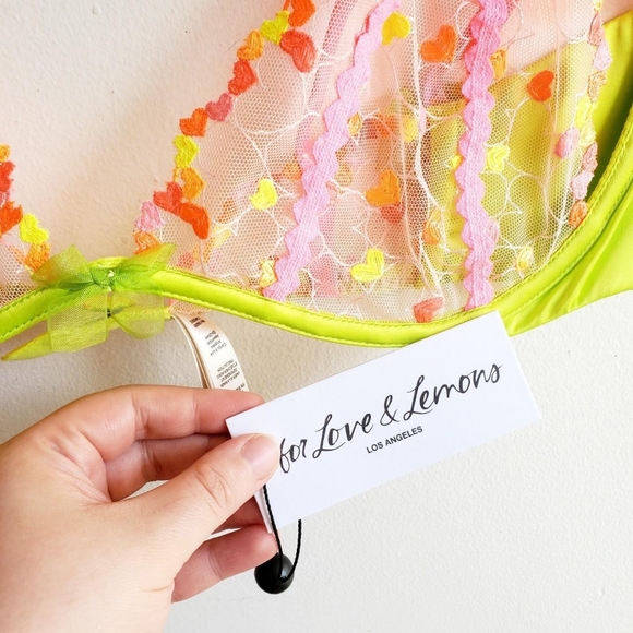 NWT For Love & Lemons Neon Bra - Picture 4 of 4